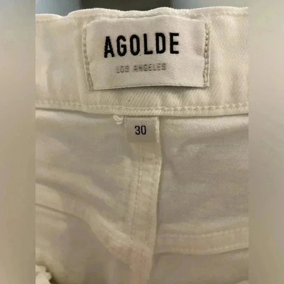 AGOLDE RILEY Crop High Rise Straight Size 30 white color - Picture 8 of 8